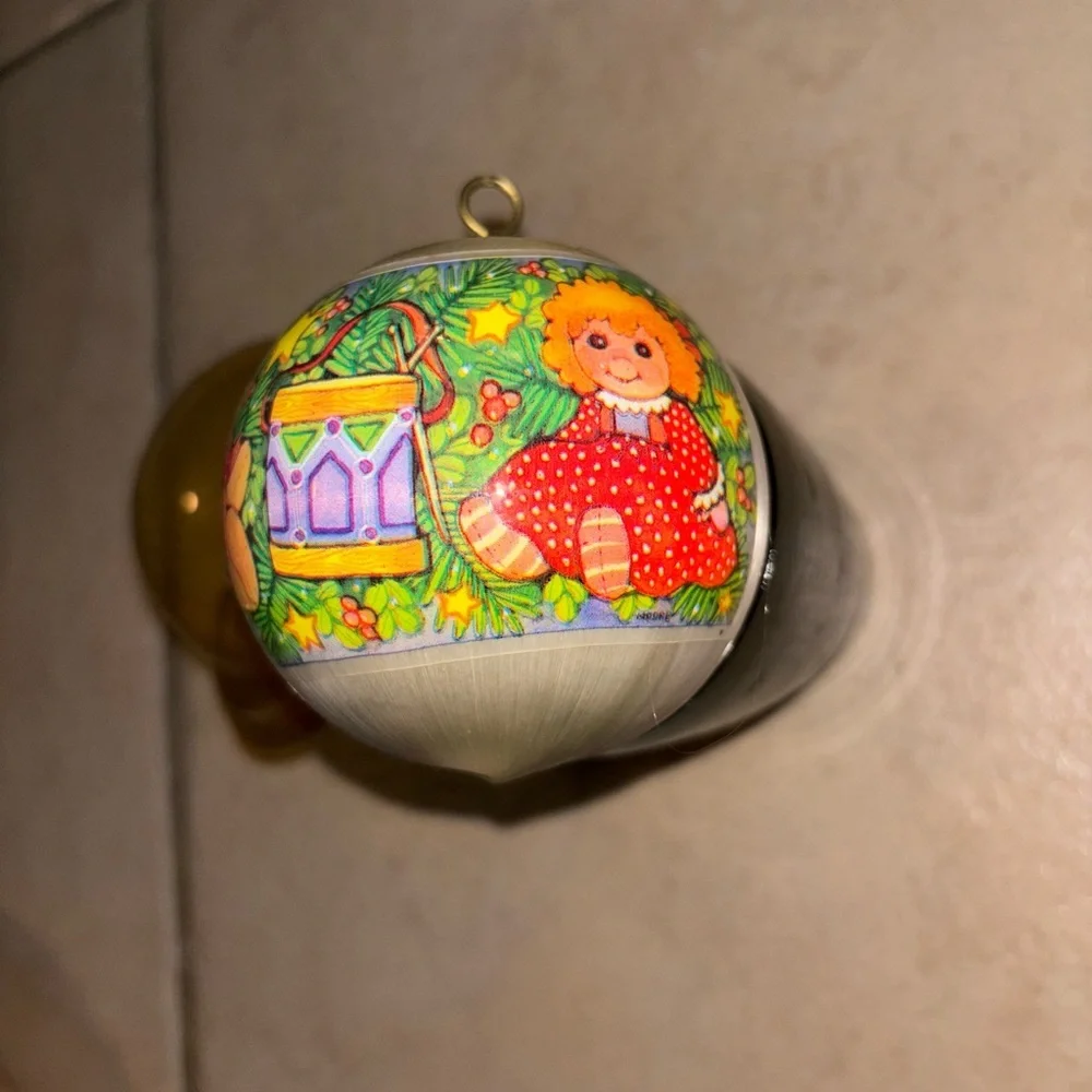 Vintage 1979 Current Inc. Satin Ball Christmas Ornament Santa Clause Teddy Bear - Picture 5 of 8